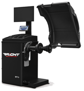Passenger wheel balancer with laser