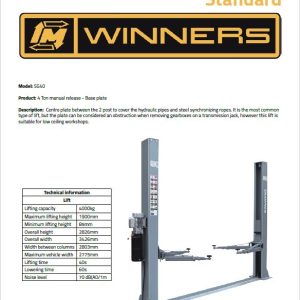 4 Ton manual release - Base plate