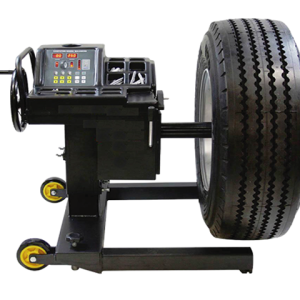 Battery mode mobile hand spun wheel balancer