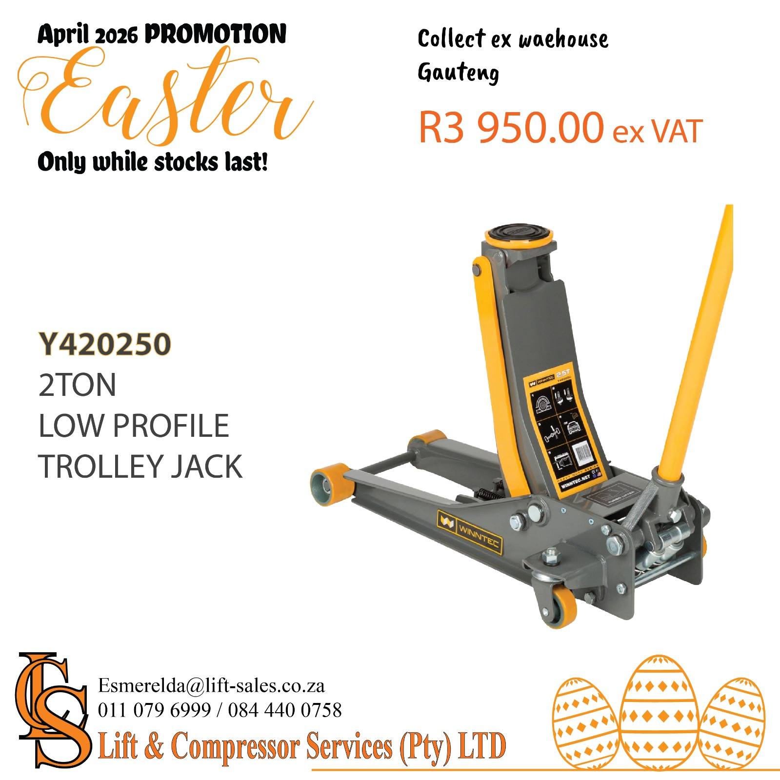 2 Ton low profile trolly jack by Winntec